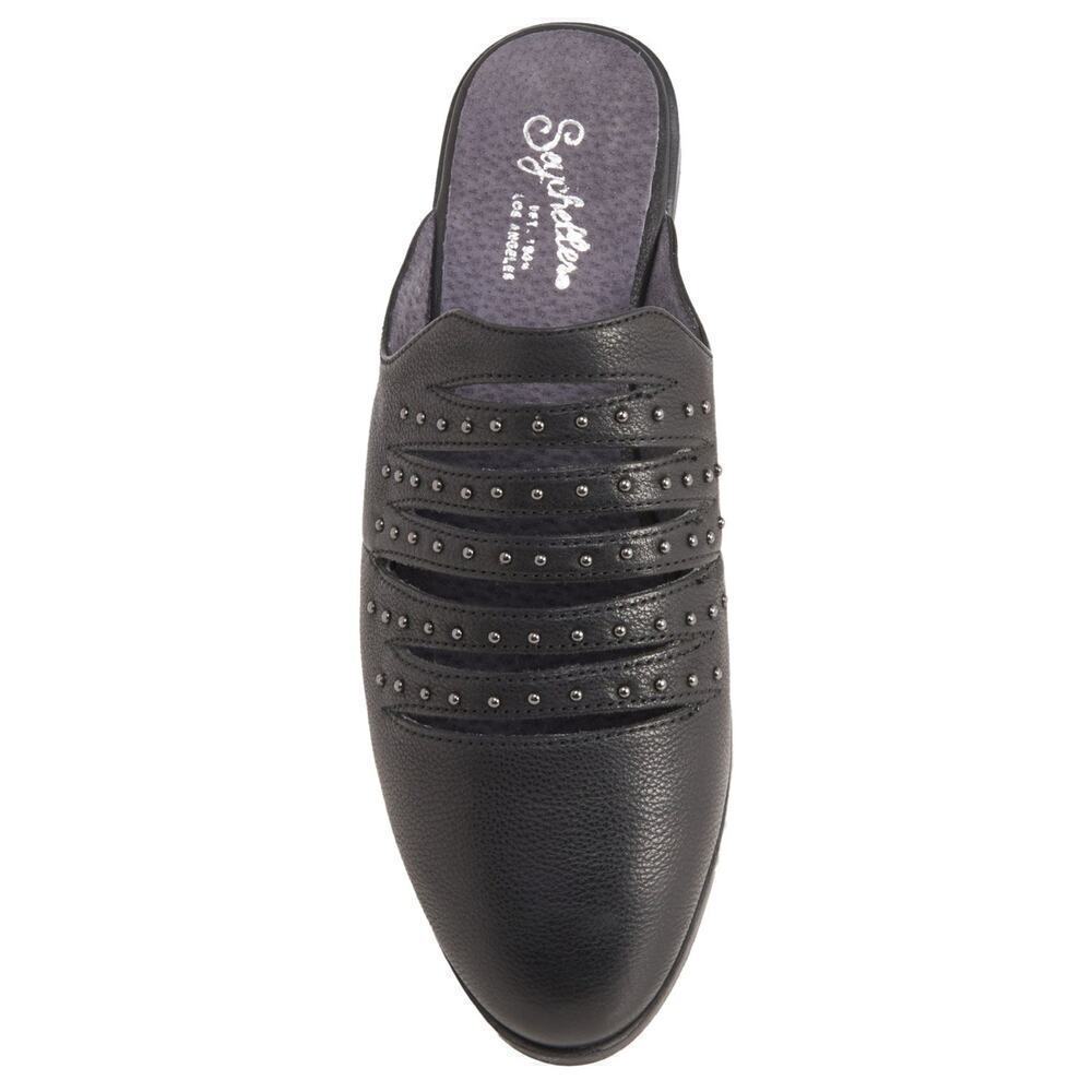 NWT Seychelles Leather Studs Embellished Cut Out Comfort Shoes Slip-on Mules - Picture 4 of 8